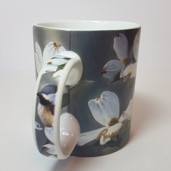 "Springtime Chickadees" by Russell Cobane Reflective Art Porcelain Mug Teacup - Picture 5 of 16